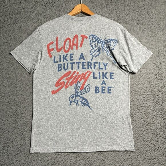 Roots of Fight T-Shirt Men Medium Muhammad Ali Float Like Butterfly Boxing Gray - Picture 10 of 10